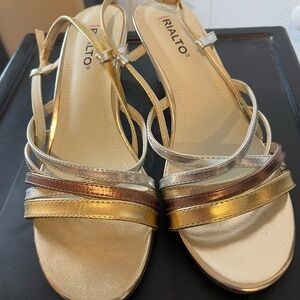 Rialto Gold/Bronze Small Heel